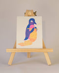 Knitting Penguin Postcard
