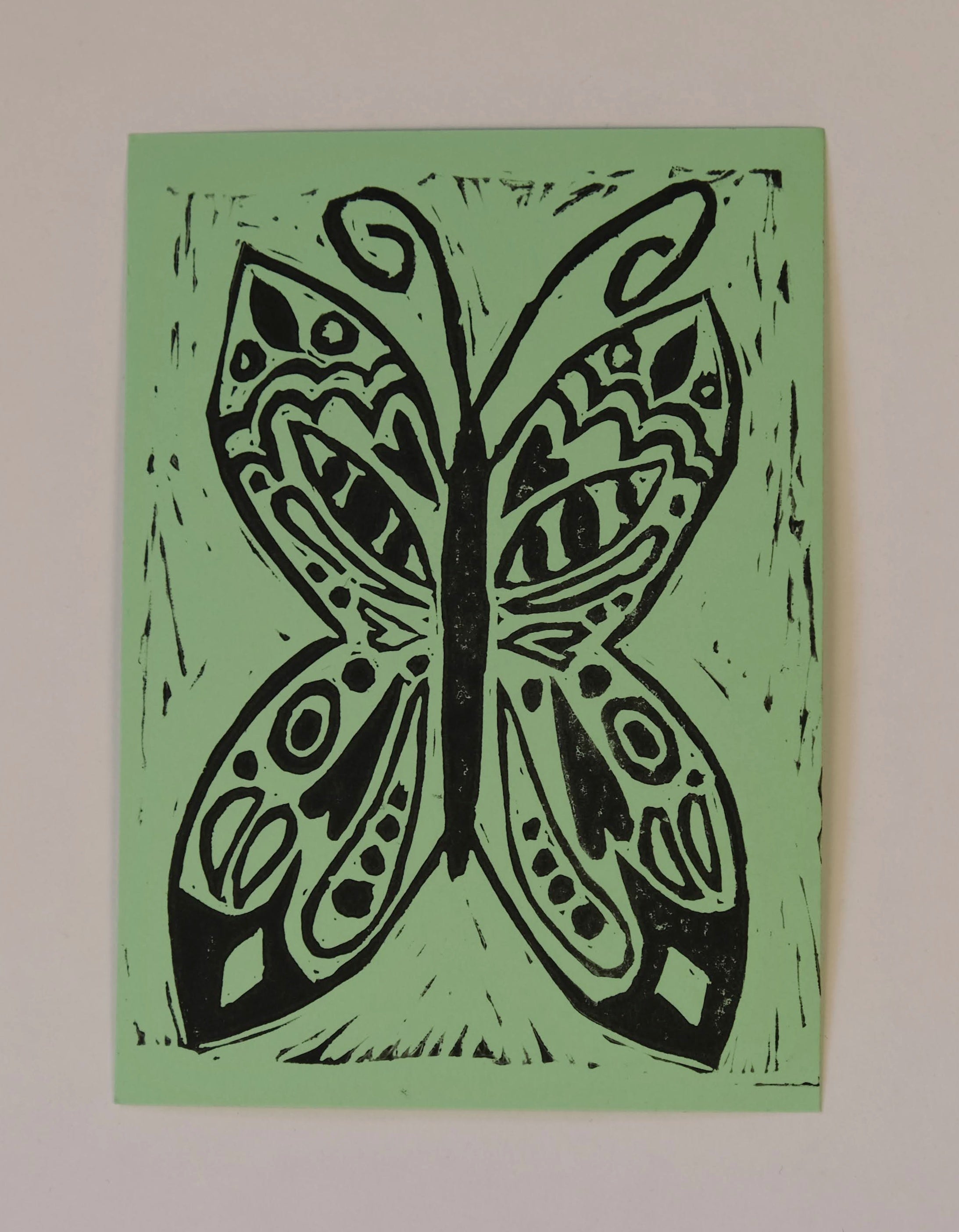 Butterfly A6 Lino Print
