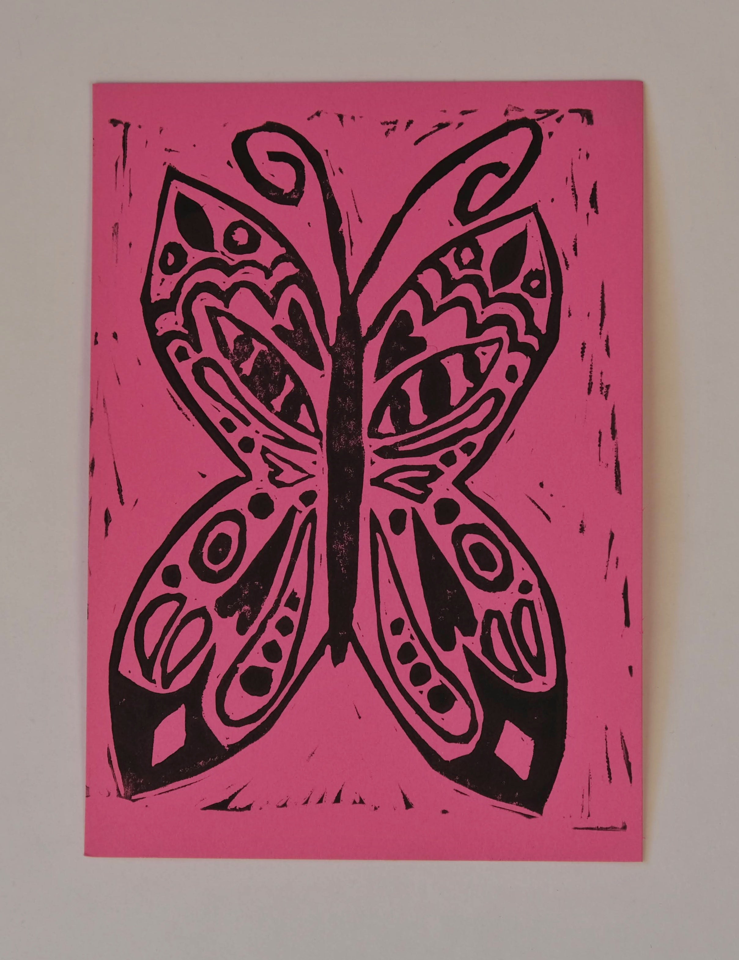 Butterfly A6 Lino Print
