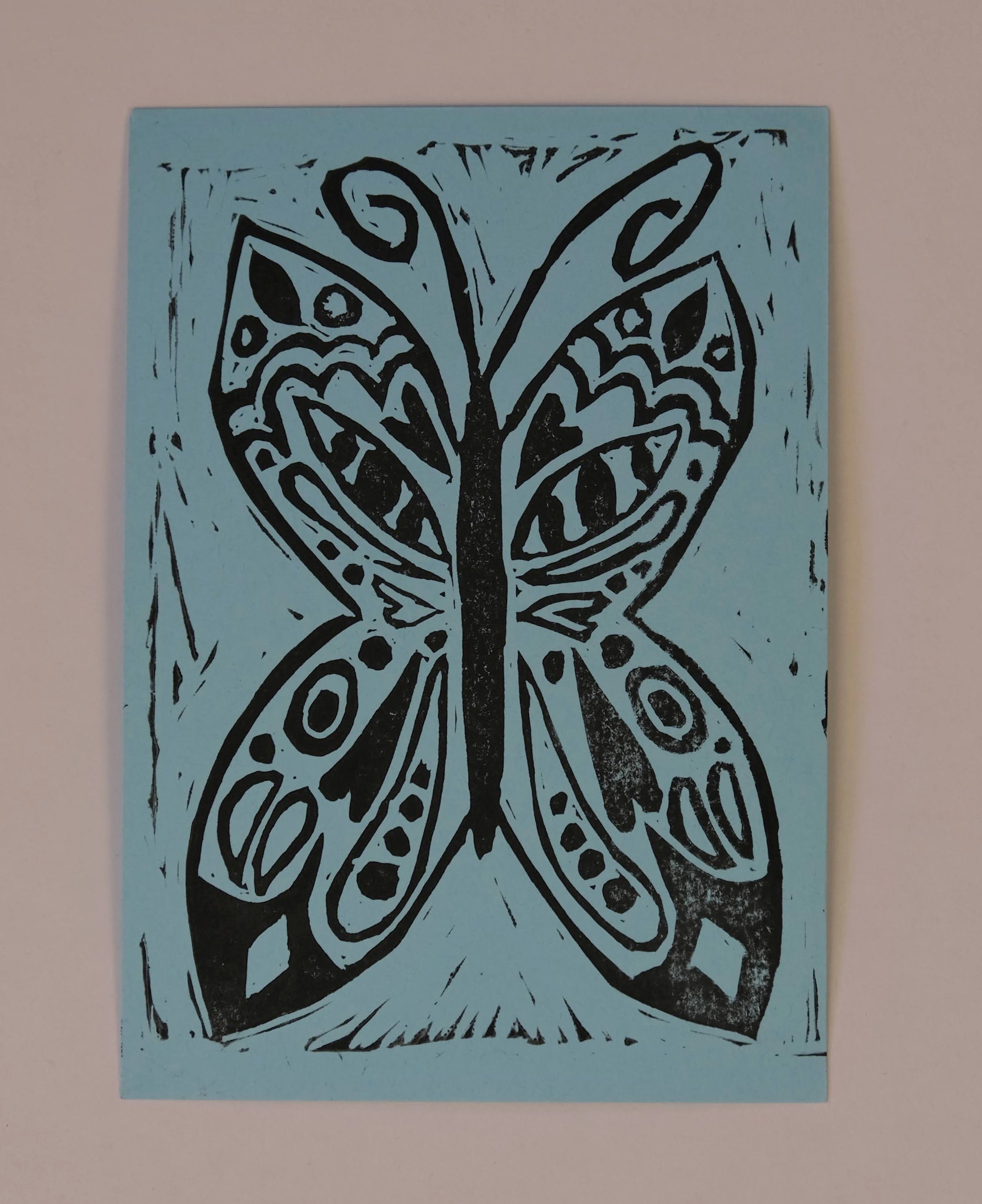 Butterfly A6 Lino Print