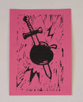 Apple Sword A6 Lino print