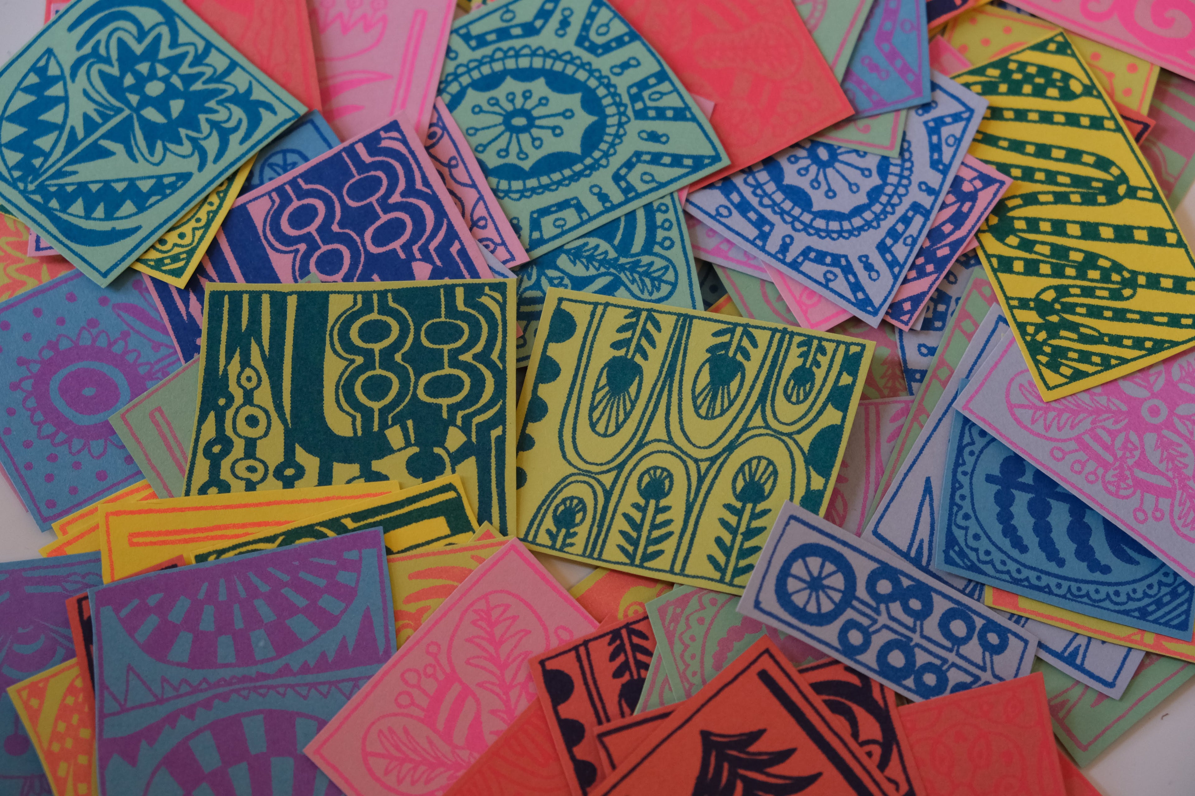 Mystery 5 pack of mini Risograph Prints