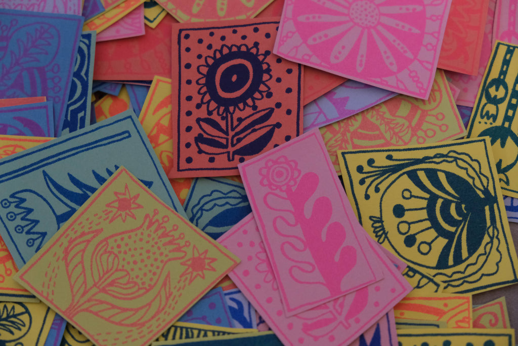 Mystery 5 pack of mini Risograph Prints