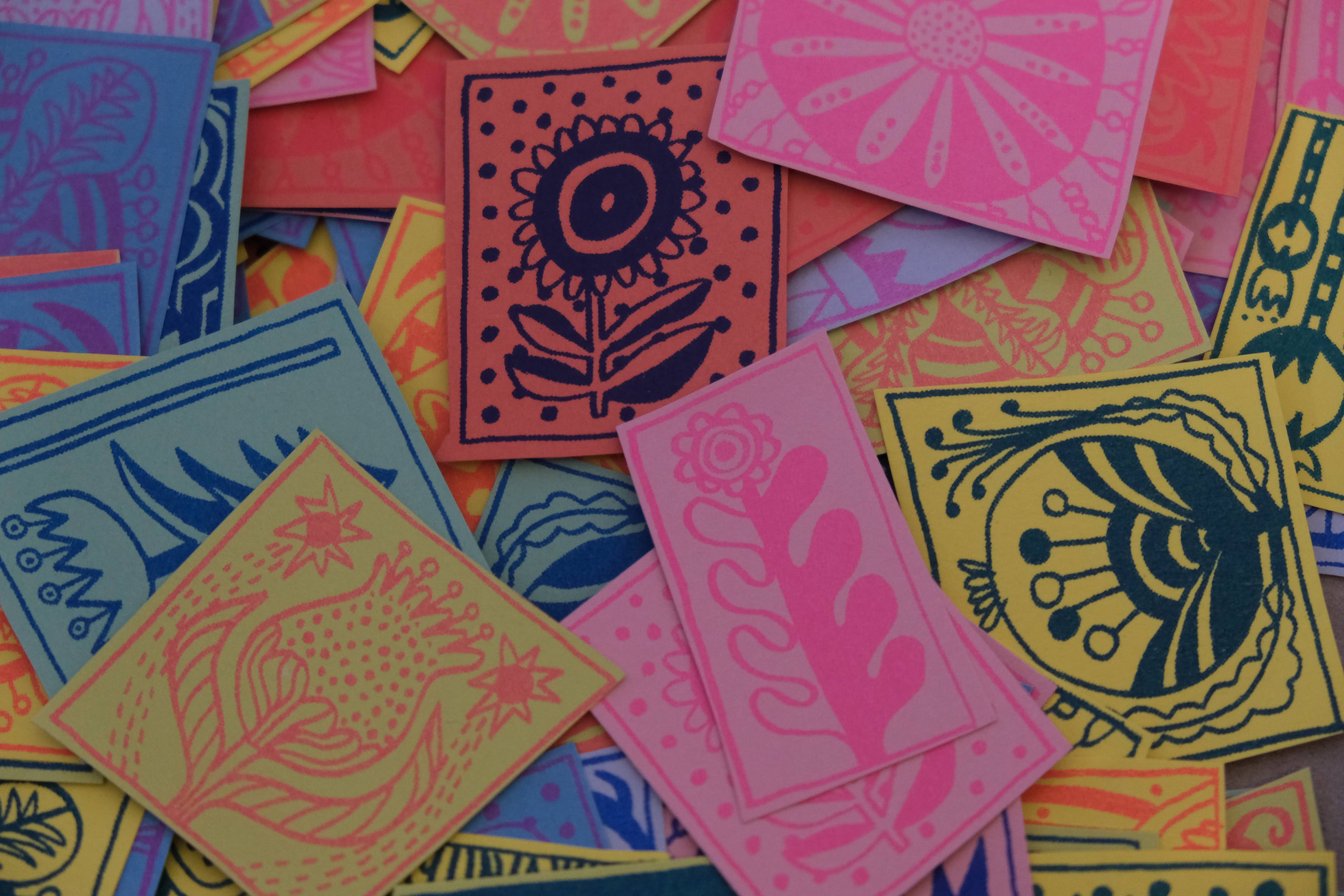 Mystery 5 pack of mini Risograph Prints