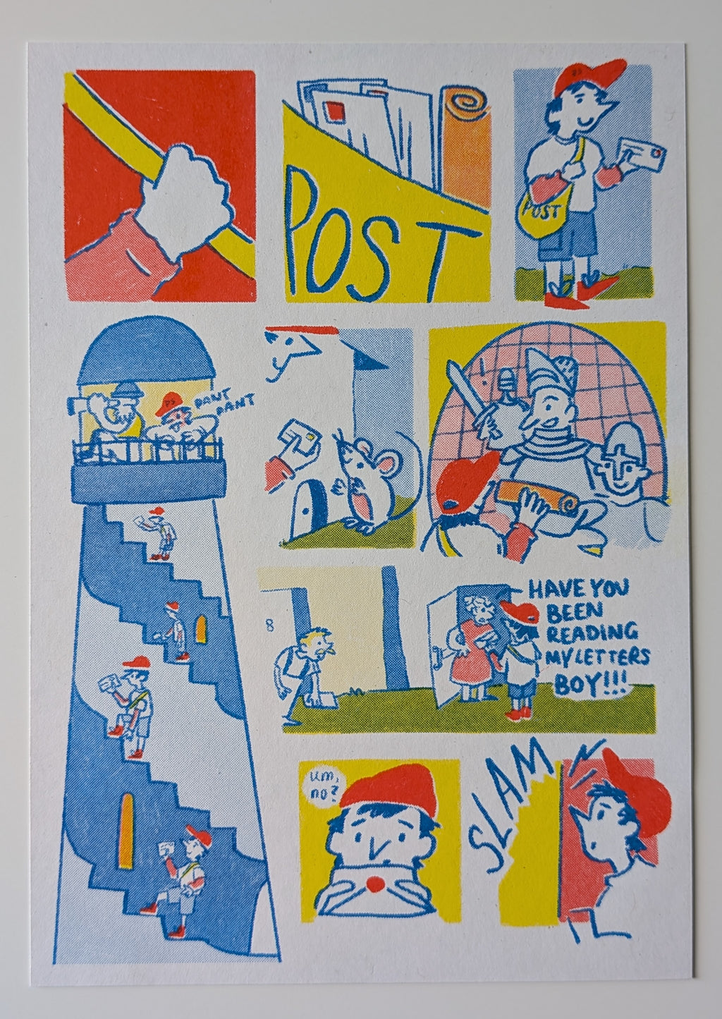 Postie Sam Risograph comic
