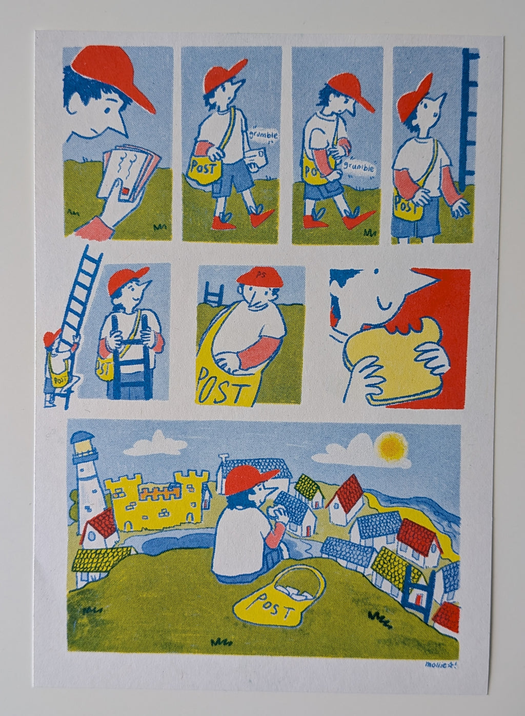 Postie Sam Risograph comic