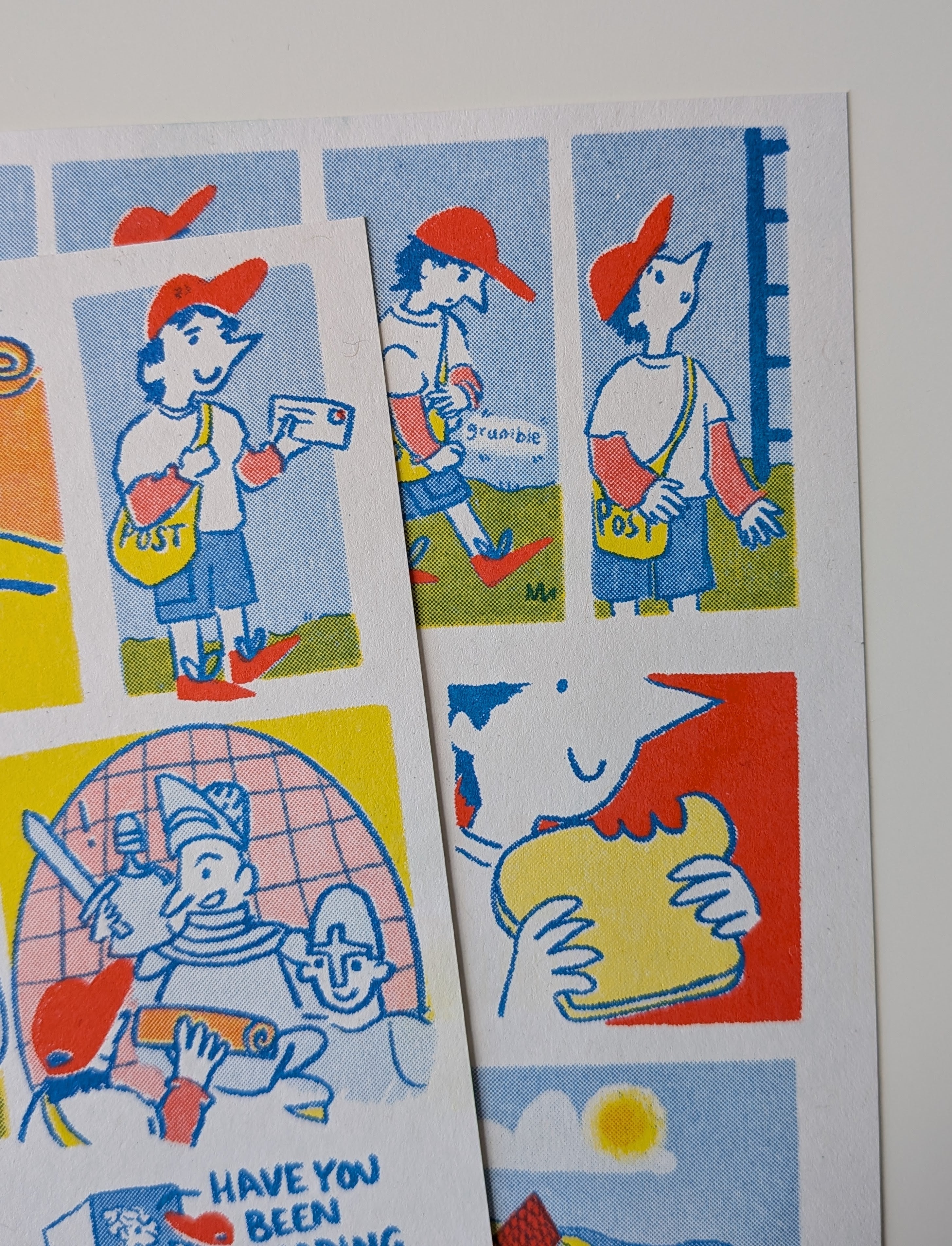 Postie Sam Risograph comic