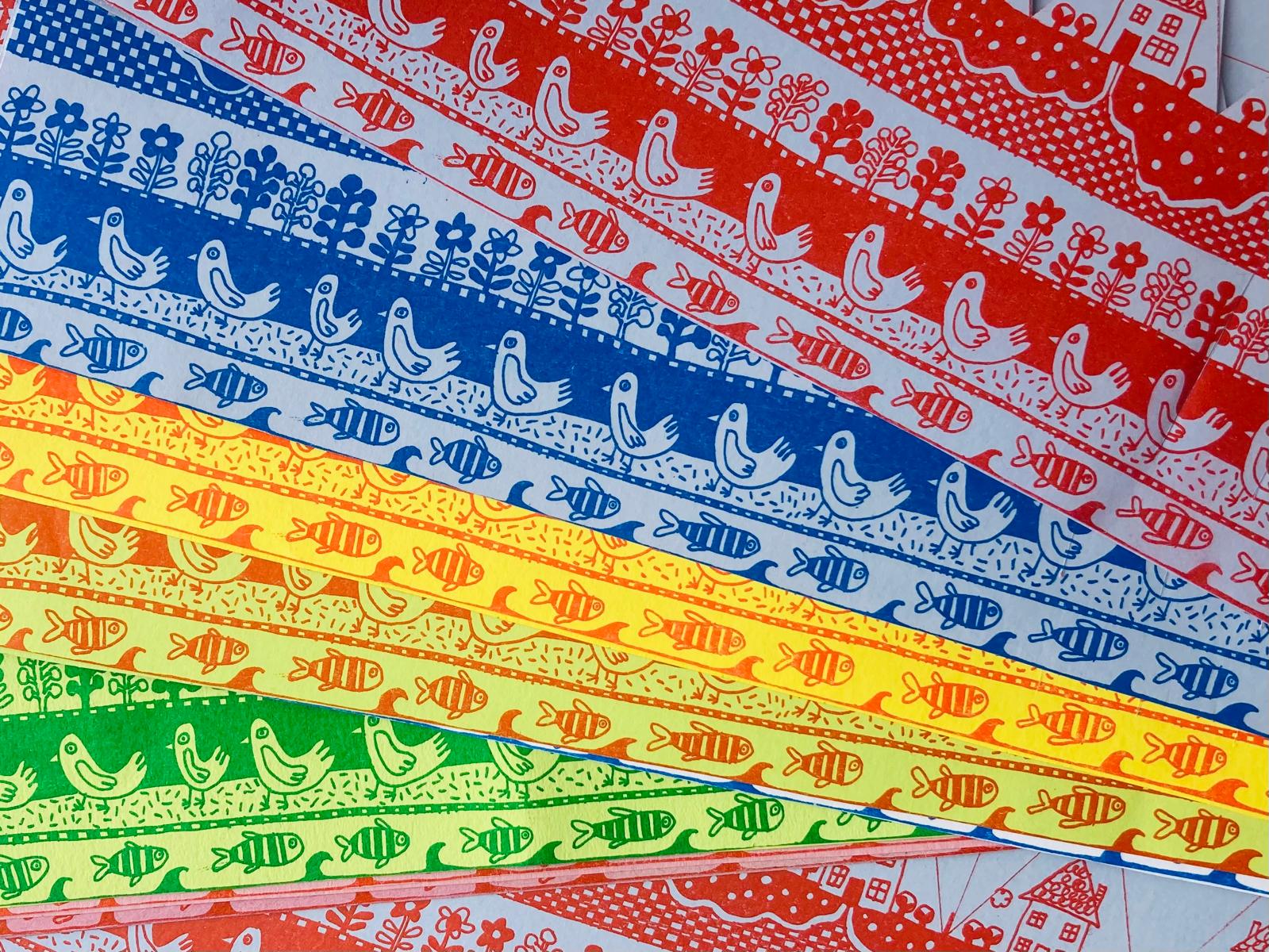 Risograph Paper Crowns